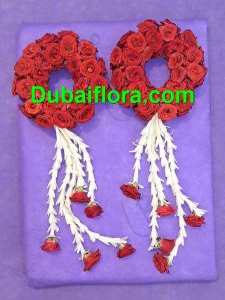 Pair of Kangan with baby roses and tussel 