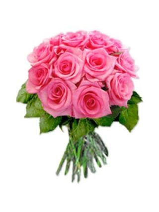 Pink Roses Bouquet 36 Flowers