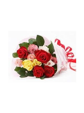 Memorable Moments A bouquet of Multicolored Roses