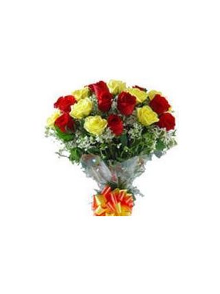 Red And Yellow Roses Bunch