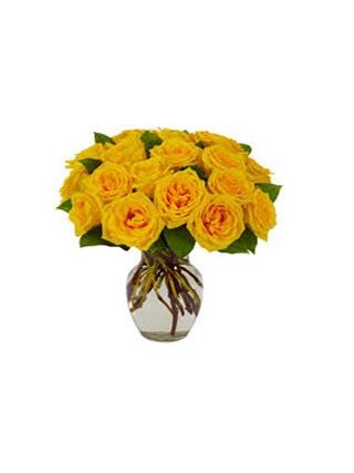 Three Dozen Yellow Roses In Vase